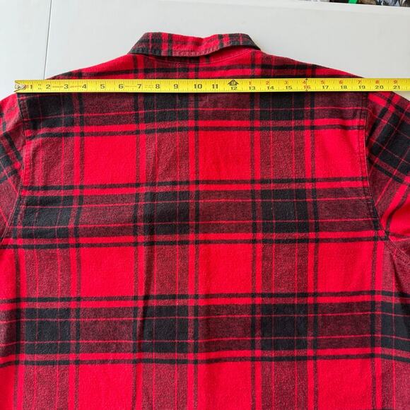 Timberland Pro Original Fit Plaid Flannel Long Sleeve Shirt Western Barn Large - Picture 7 of 9